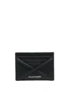 Alexander Mcqueen Black Leather Card Holder
