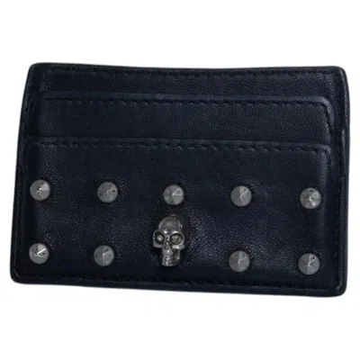 Pre-owned Alexander Mcqueen , Black Leather Card Holder