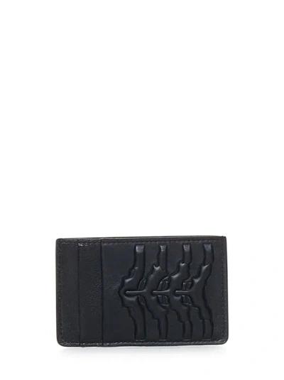 Alexander Mcqueen Black Leather Card Holder