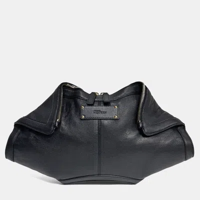 Pre-owned Alexander Mcqueen Black Leather Clutch