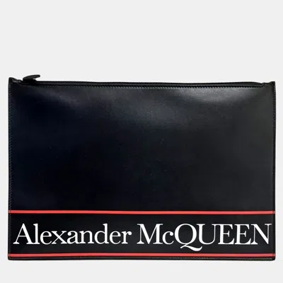 Pre-owned Alexander Mcqueen Black Leather Clutch