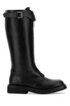 Alexander Mcqueen Countryside Zip-detailed Buckle Knee Boots In Black