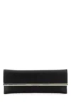 Alexander Mcqueen Black Leather Cross B Long Clutch