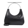 Alexander Mcqueen Black Leather Cross-bar Handbag In Black