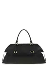 Alexander Mcqueen Black Leather Farringdon Maxi Handbag