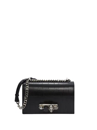 Alexander Mcqueen Black Leather Handbags Bags