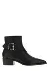 Alexander Mcqueen Ankle Boots With Block Heel And Buckle In Black