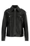 Alexander Mcqueen Leather Jacket With Chest Pockets And Epaulettes