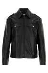 Alexander Mcqueen Black Leather Jacket