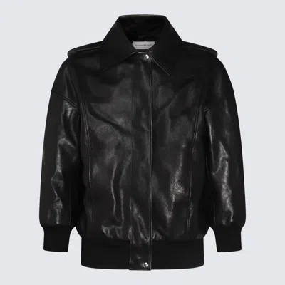 ALEXANDER MCQUEEN ALEXANDER MCQUEEN BLACK LEATHER JACKETS