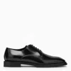 ALEXANDER MCQUEEN BLACK LEATHER LACE-UP MOCCASINS FOR MEN