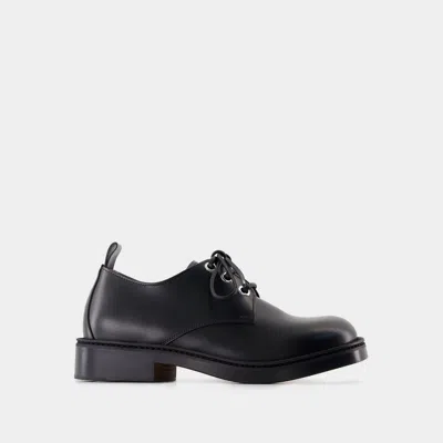Alexander Mcqueen Black Leather Lace-up Shoes