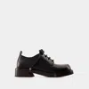 Alexander Mcqueen Black Leather Lace-up Shoes