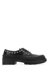 Alexander Mcqueen Black Leather Lace-up Shoes
