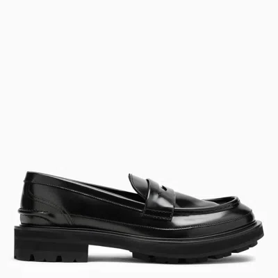 Alexander Mcqueen Leather Loafer In Black