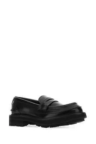 Pre-owned Alexander Mcqueen Black Leather Loafers