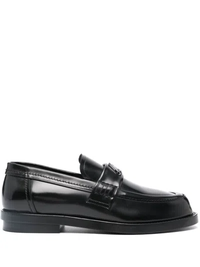 Alexander Mcqueen Seal Leather Loafers In Black
