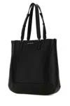 ALEXANDER MCQUEEN BLACK LEATHER MEDIUM EDGE SHOPPING BAG