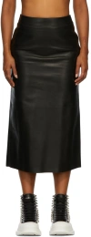 Alexander Mcqueen Leather Pencil Skirt In 1000 Black