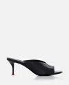Alexander Mcqueen 70 Open-toe Leather Mules In Black