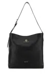 Alexander Mcqueen Leather Pendant Shopping Bag In Blacksilver