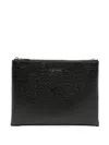 Alexander Mcqueen Black Leather Pouch In Black
