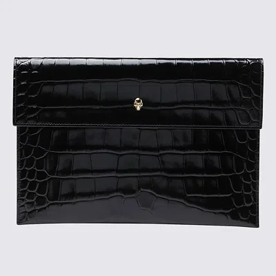 Alexander Mcqueen Black Leather Pouch