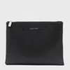 Alexander Mcqueen Black Leather Pouches