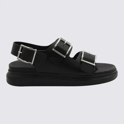 ALEXANDER MCQUEEN ALEXANDER MCQUEEN BLACK LEATHER SANDALS