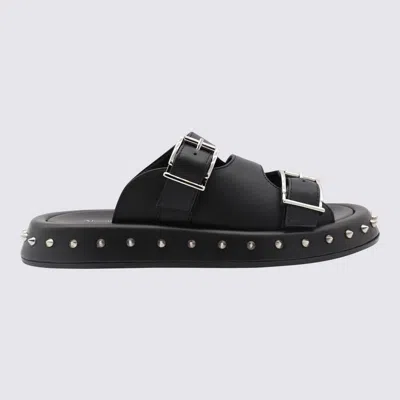 Alexander Mcqueen Black Leather Sandals