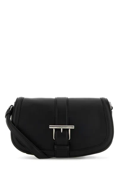 Alexander Mcqueen Black Leather Satchel Crossbody Bag In Multi