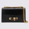 Alexander Mcqueen Crocodile Chain Shoulder Bag With Decorative Embellishments
