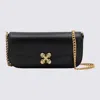 Alexander Mcqueen Black Healthier Small Skull Flower Crossbody Bag