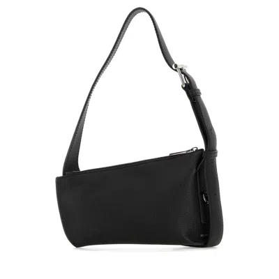 Alexander Mcqueen Black Leather Sling T-bar Crossbody Bag