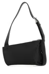 Alexander Mcqueen T-bar Sling Pebbled-leather Shoulder Bag In Blacksilver