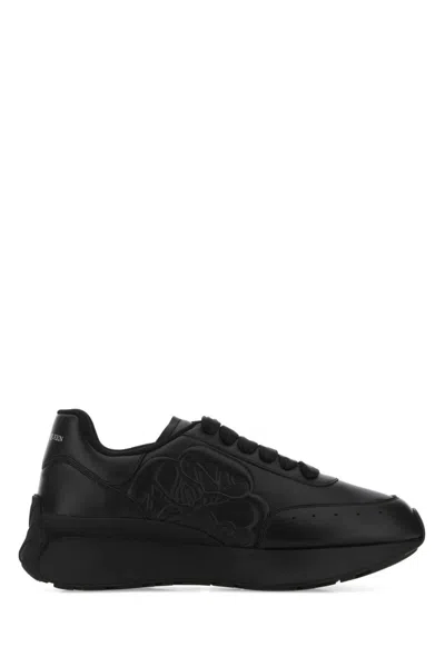 Alexander Mcqueen Black Leather Sneakers