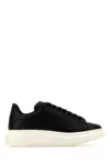 Alexander Mcqueen Mcqueen Grainy Leather Oversize Sneaker In Black
