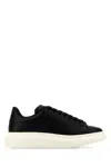 Alexander Mcqueen Men Black Low Top Sneakers With Chunky Sole In Leather Man In Black