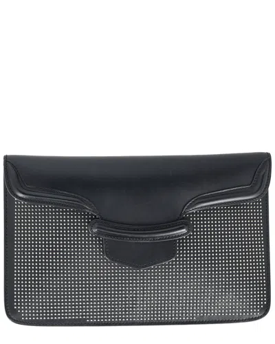 Alexander Mcqueen Black Leather Studded Heroine Flat Pouch (authentic Pre-  Loved)