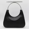 ALEXANDER MCQUEEN BLACK LEATHER TOP HANDLE BAG