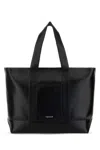 Alexander Mcqueen Black Leather Tote In Black