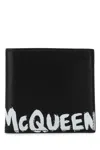 ALEXANDER MCQUEEN BLACK LEATHER WALLET