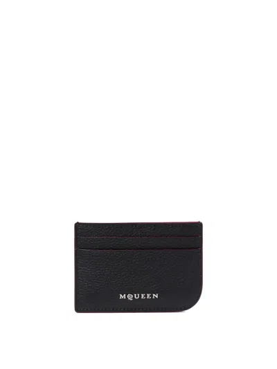 Alexander Mcqueen Black Leather Wallet By