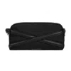 Alexander Mcqueen Black Beauty Case With Harness Detail In Fabric And Leather Man In Black