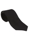 Alexander Mcqueen Black Lily Silk Tie In Black