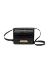 Alexander Mcqueen Black Logo Flip Shoulder Bag In Black