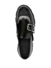 Alexander Mcqueen Brushed Leather Wander Loafers For In Black