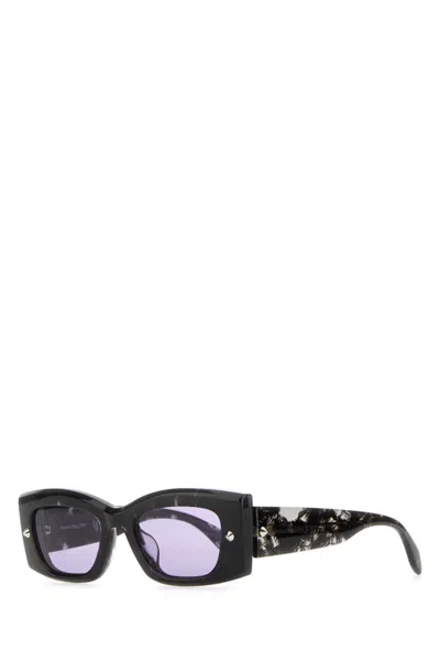 Alexander Mcqueen Black Logo Sunglasses