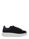 Alexander Mcqueen Black Low Top Sneakers With Chunky Sole In Leather Man In Black