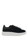 Alexander Mcqueen Black Low Top Sneakers With Chunky Sole In Leather Man In Black